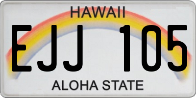 HI license plate EJJ105