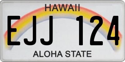 HI license plate EJJ124