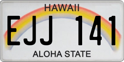 HI license plate EJJ141