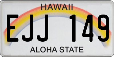 HI license plate EJJ149