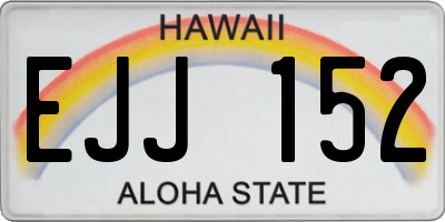 HI license plate EJJ152
