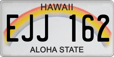 HI license plate EJJ162