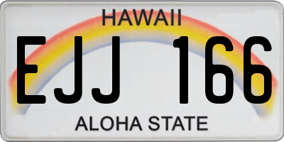 HI license plate EJJ166