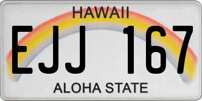 HI license plate EJJ167