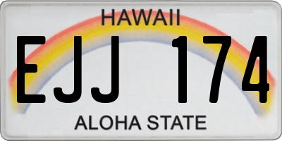 HI license plate EJJ174