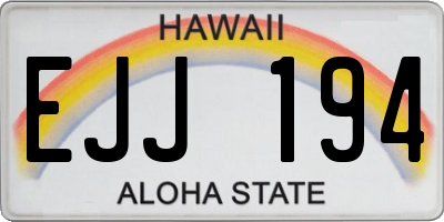 HI license plate EJJ194
