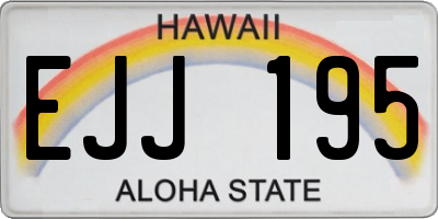 HI license plate EJJ195