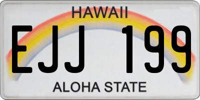 HI license plate EJJ199