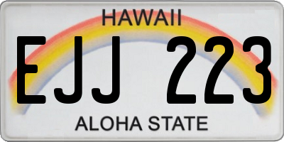 HI license plate EJJ223