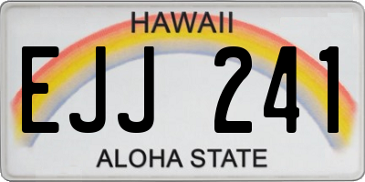 HI license plate EJJ241