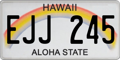 HI license plate EJJ245