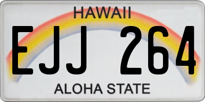 HI license plate EJJ264