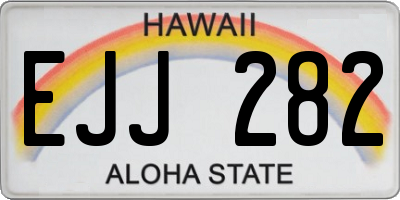HI license plate EJJ282