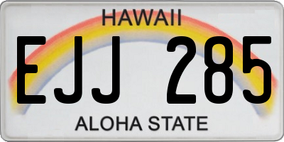 HI license plate EJJ285