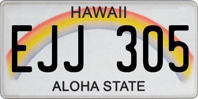 HI license plate EJJ305