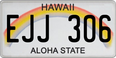 HI license plate EJJ306