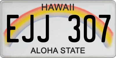HI license plate EJJ307