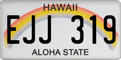 HI license plate EJJ319