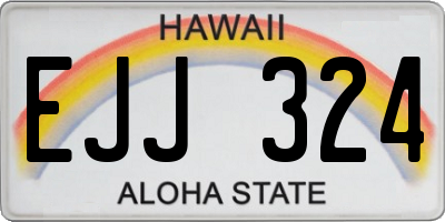 HI license plate EJJ324