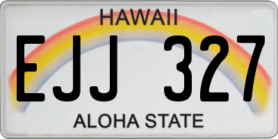 HI license plate EJJ327