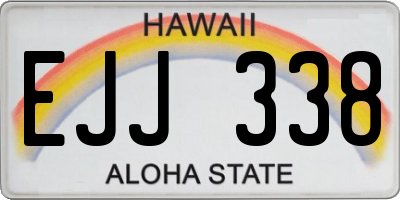 HI license plate EJJ338
