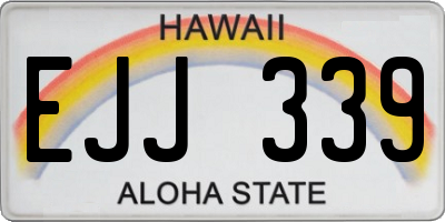 HI license plate EJJ339