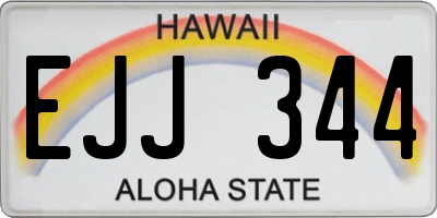 HI license plate EJJ344