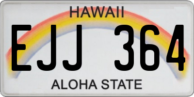 HI license plate EJJ364