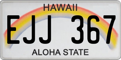 HI license plate EJJ367