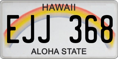 HI license plate EJJ368