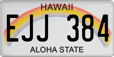 HI license plate EJJ384