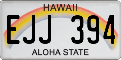 HI license plate EJJ394