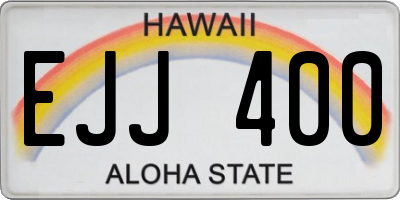 HI license plate EJJ400
