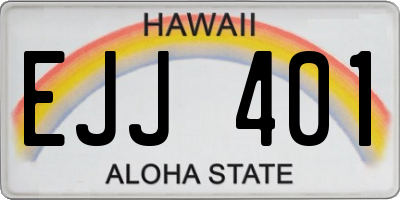 HI license plate EJJ401