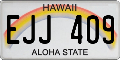 HI license plate EJJ409