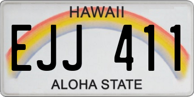 HI license plate EJJ411