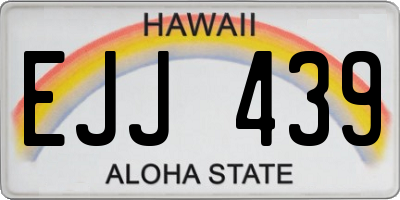HI license plate EJJ439