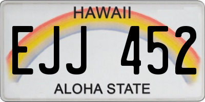 HI license plate EJJ452