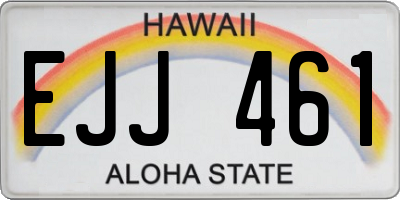 HI license plate EJJ461
