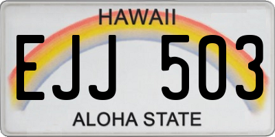 HI license plate EJJ503