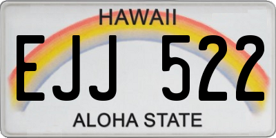 HI license plate EJJ522