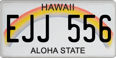 HI license plate EJJ556
