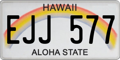 HI license plate EJJ577
