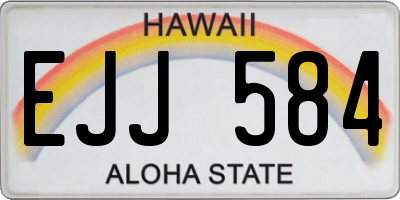 HI license plate EJJ584