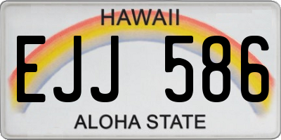 HI license plate EJJ586
