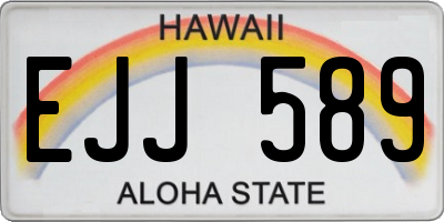 HI license plate EJJ589