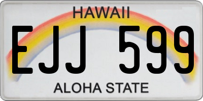 HI license plate EJJ599
