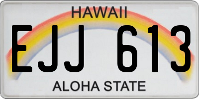 HI license plate EJJ613