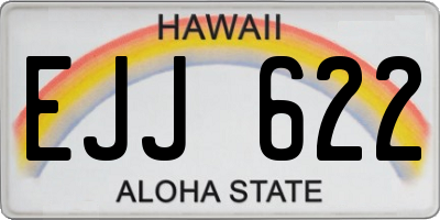 HI license plate EJJ622