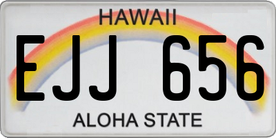 HI license plate EJJ656